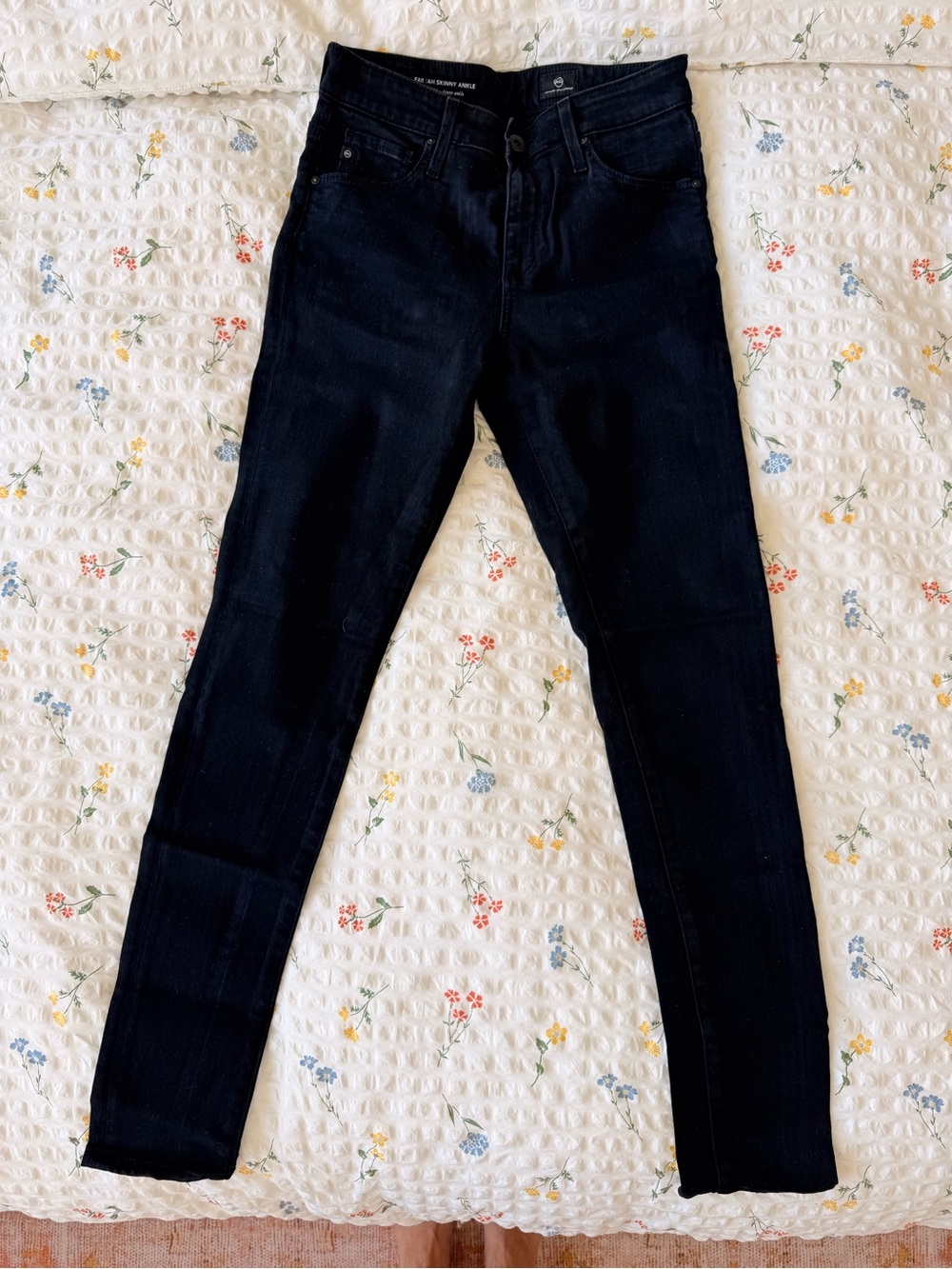 Ag Adriano Goldschmied Black High-Rise Skinny Jeans